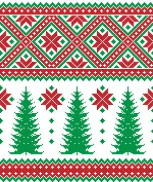 New Year's Christmas pattern pixel vector illustration eps 스톡 일러스트