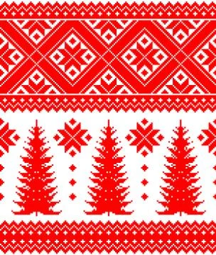 New Year's Christmas pattern pixel vector illustration eps Illustrazione stock