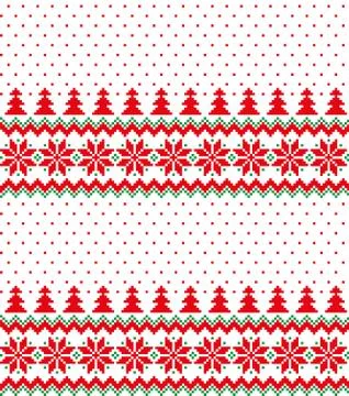 New Year's Christmas pattern pixel vector illustration eps 스톡 일러스트