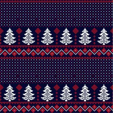 New Year's Christmas pattern pixel vector illustration eps イラスト素材