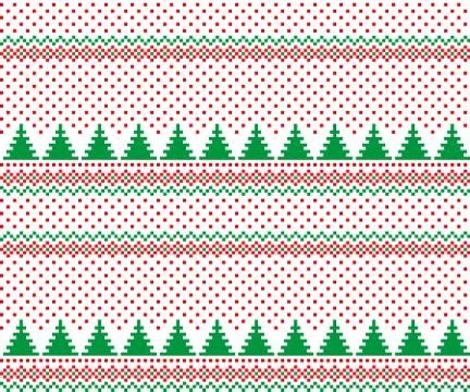 New Year's Christmas pattern pixel vector illustration eps Illustrazione stock