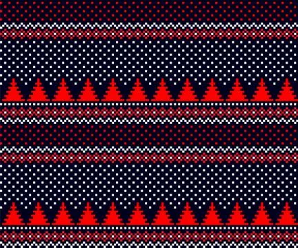 New Year's Christmas pattern pixel vector illustration eps Stockillustratie