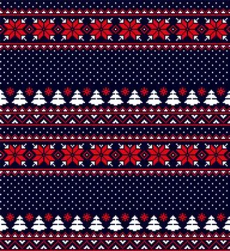 New Year's Christmas pattern pixel vector illustration eps Illustrazione stock