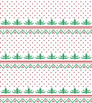 New Year's Christmas pattern pixel vector illustration eps Stock Illustration