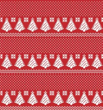 New Year's Christmas pattern pixel vector illustration eps Stock Illustration
