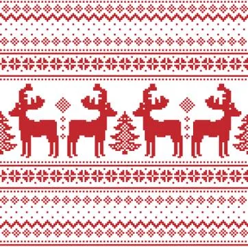 New Year's Christmas pattern pixel vector illustration 스톡 일러스트