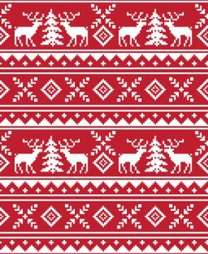 New Year's Christmas pattern pixel vector illustration Illustrazione stock