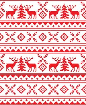 New Year's Christmas pattern pixel vector illustration Illustrazione stock
