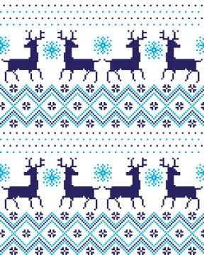 New Year's Christmas pattern pixel vector illustration 库存插图