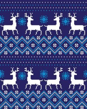 New Year's Christmas pattern pixel vector illustration Stock Illustration