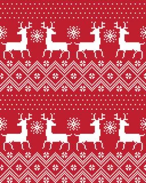 New Year's Christmas pattern pixel vector illustration Illustrazione stock