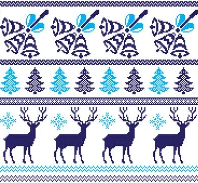 New Year's Christmas pattern pixel vector illustration イラスト素材