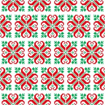 New Year's Christmas pattern pixel vector illustration Stock Illustration