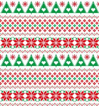 New Year's Christmas pattern pixel vector illustration Illustrazione stock
