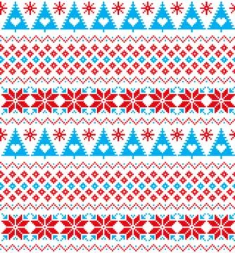 New Year's Christmas pattern pixel vector illustration イラスト素材