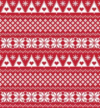 New Year's Christmas pattern pixel vector illustration Stock Illustration