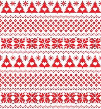 New Year's Christmas pattern pixel vector illustration Stock Illustration