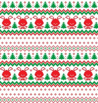 New Year's Christmas pattern pixel vector illustration Stock Illustration