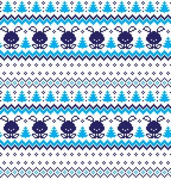 New Year's Christmas pattern pixel vector illustration Stock Illustration