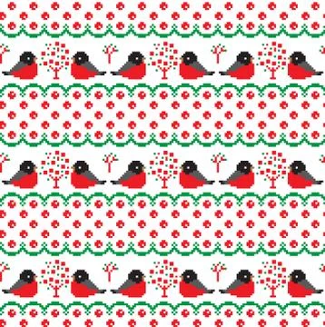New Year's Christmas pattern pixel vector illustration 스톡 일러스트