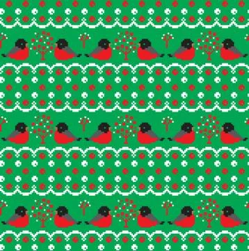 New Year's Christmas pattern pixel vector illustration Stockillustratie