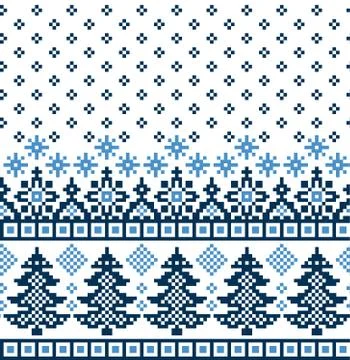 New Year's Christmas pattern pixel vector illustration 库存插图