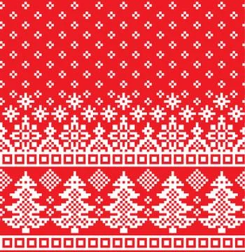 New Year's Christmas pattern pixel vector illustration Stock Illustration