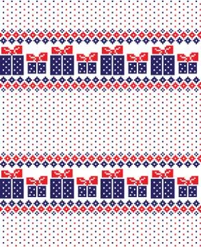 New Year's Christmas pattern pixel vector illustration 스톡 일러스트