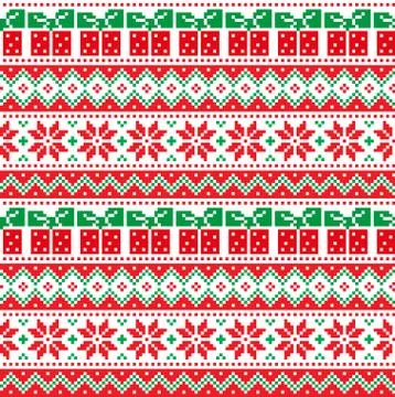 New Year's Christmas pattern pixel vector illustration 스톡 일러스트