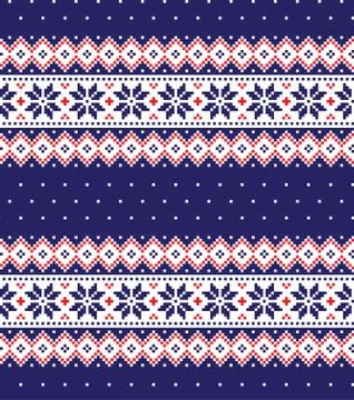 New Year's Christmas pattern pixel vector illustration Stock Illustration