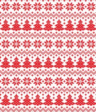New Year's Christmas pattern pixel vector illustration Stock Illustration