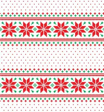 New Year's Christmas pattern pixel vector illustration Stock Illustration