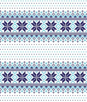 New Year's Christmas pattern pixel vector illustration Stock Illustration