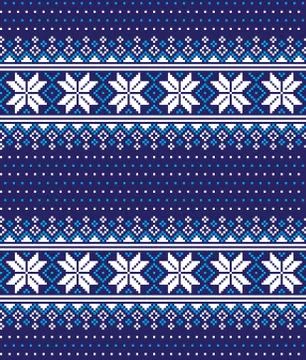 New Year's Christmas pattern pixel vector illustration Stock Illustration