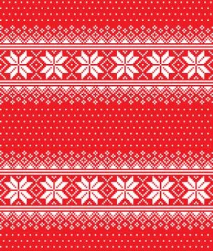 New Year's Christmas pattern pixel vector illustration Stock Illustration