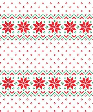New Year's Christmas pattern pixel vector illustration 스톡 일러스트