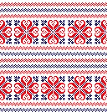 New Year's Christmas pattern pixel vector illustration Stock Illustration
