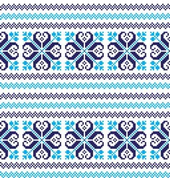 New Year's Christmas pattern pixel vector illustration イラスト素材