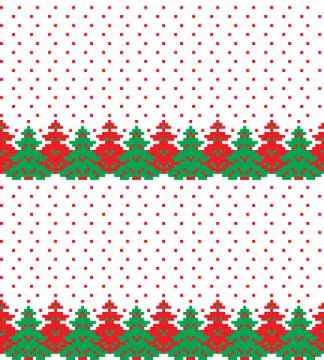 New Year's Christmas pattern pixel vector illustration Stock Illustration