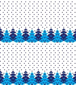 New Year's Christmas pattern pixel vector illustration Stock Illustration