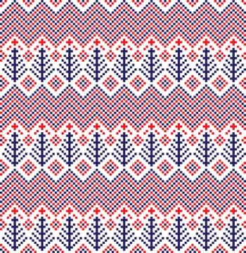New Year's Christmas pattern pixel vector illustration Stock Illustration