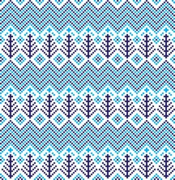 New Year's Christmas pattern pixel vector illustration Stock Illustration