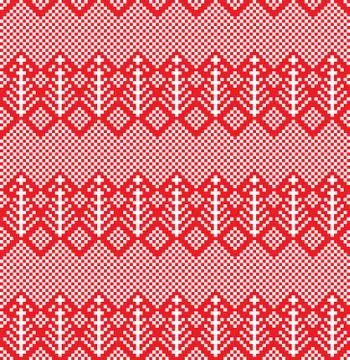 New Year's Christmas pattern pixel vector illustration イラスト素材