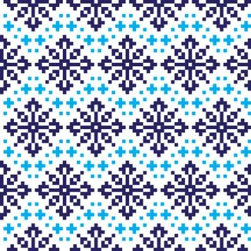 New Year's Christmas pattern pixel vector illustration Stock Illustration