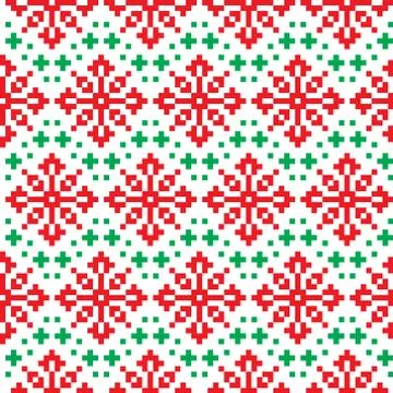 New Year's Christmas pattern pixel vector illustration Stock Illustration