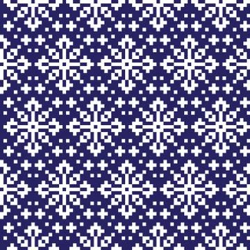 New Year's Christmas pattern pixel vector illustration Stock Illustration