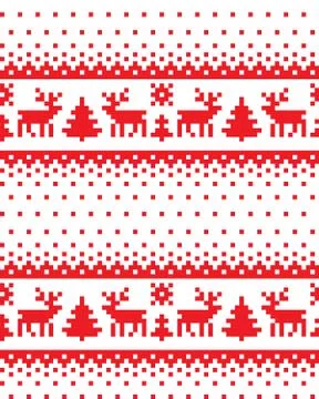 New Year's Christmas pattern pixel vector illustration Illustrazione stock