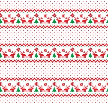 New Year's Christmas pattern pixel vector illustration Stock Illustration
