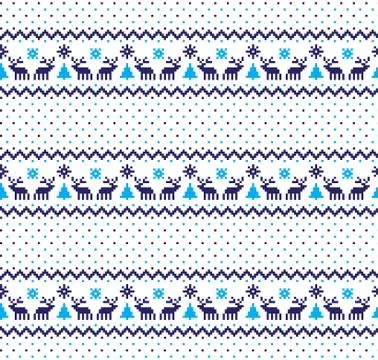 New Year's Christmas pattern pixel vector illustration Stock Illustration