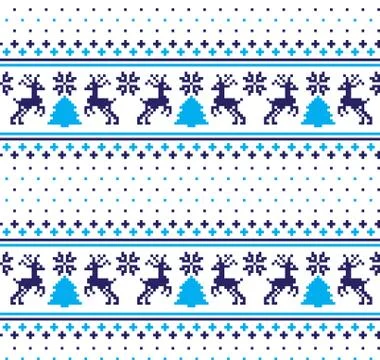 New Year's Christmas pattern pixel vector illustration 스톡 일러스트